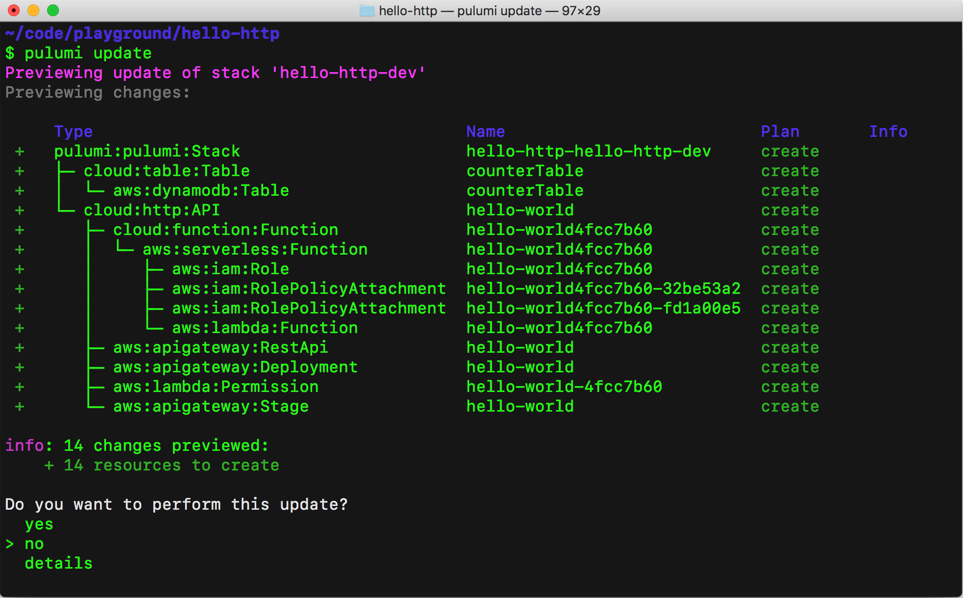 pulumi-update-preview