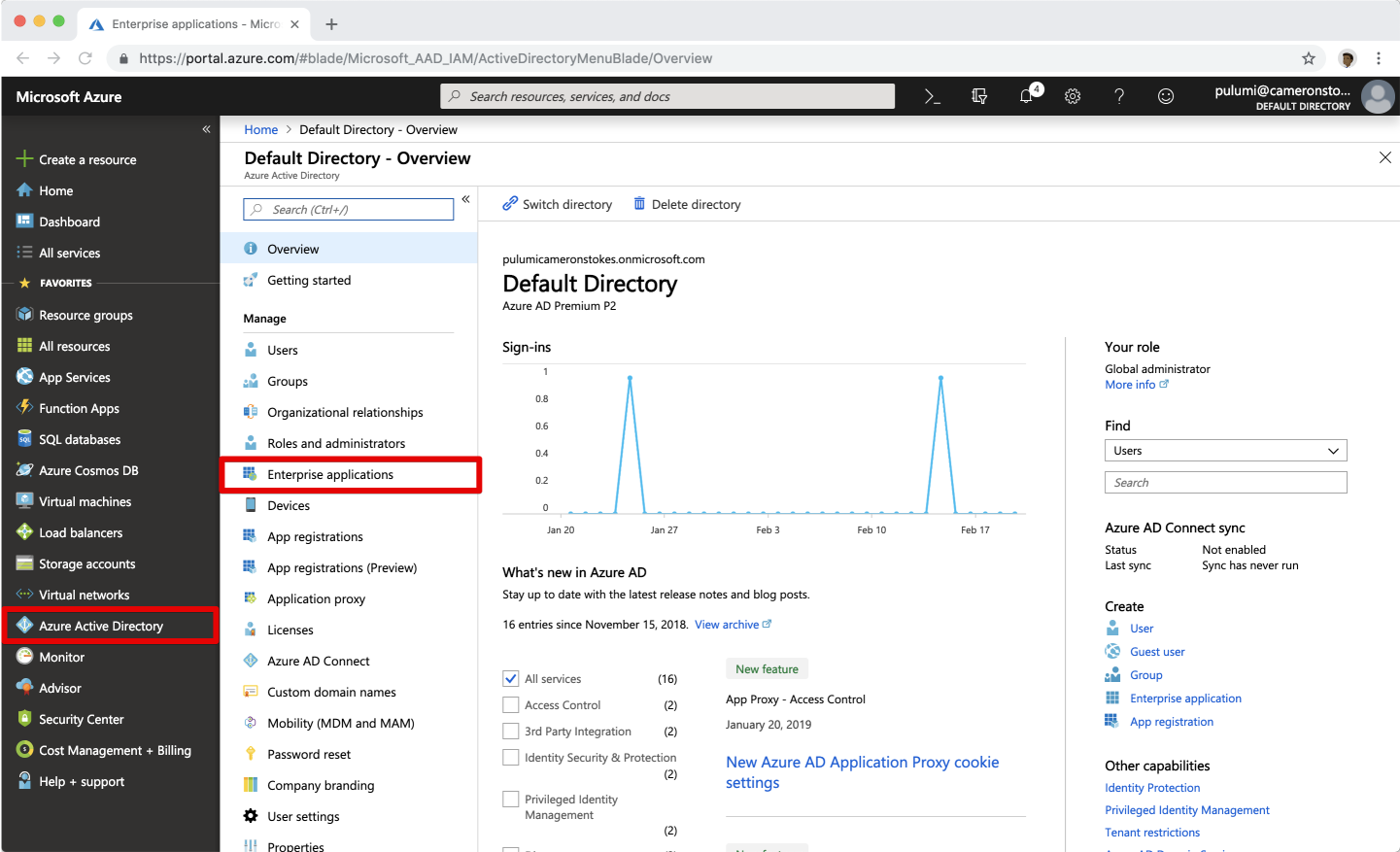 Enterprise applications section