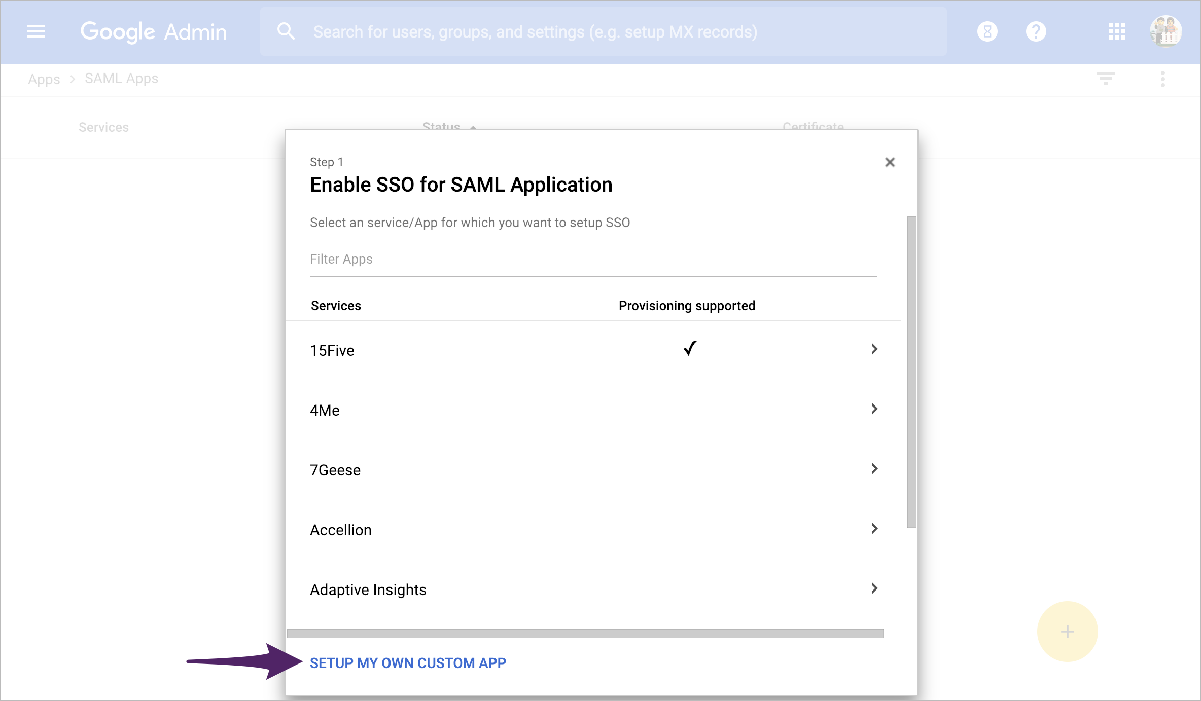 Step 1: Set up a custom app