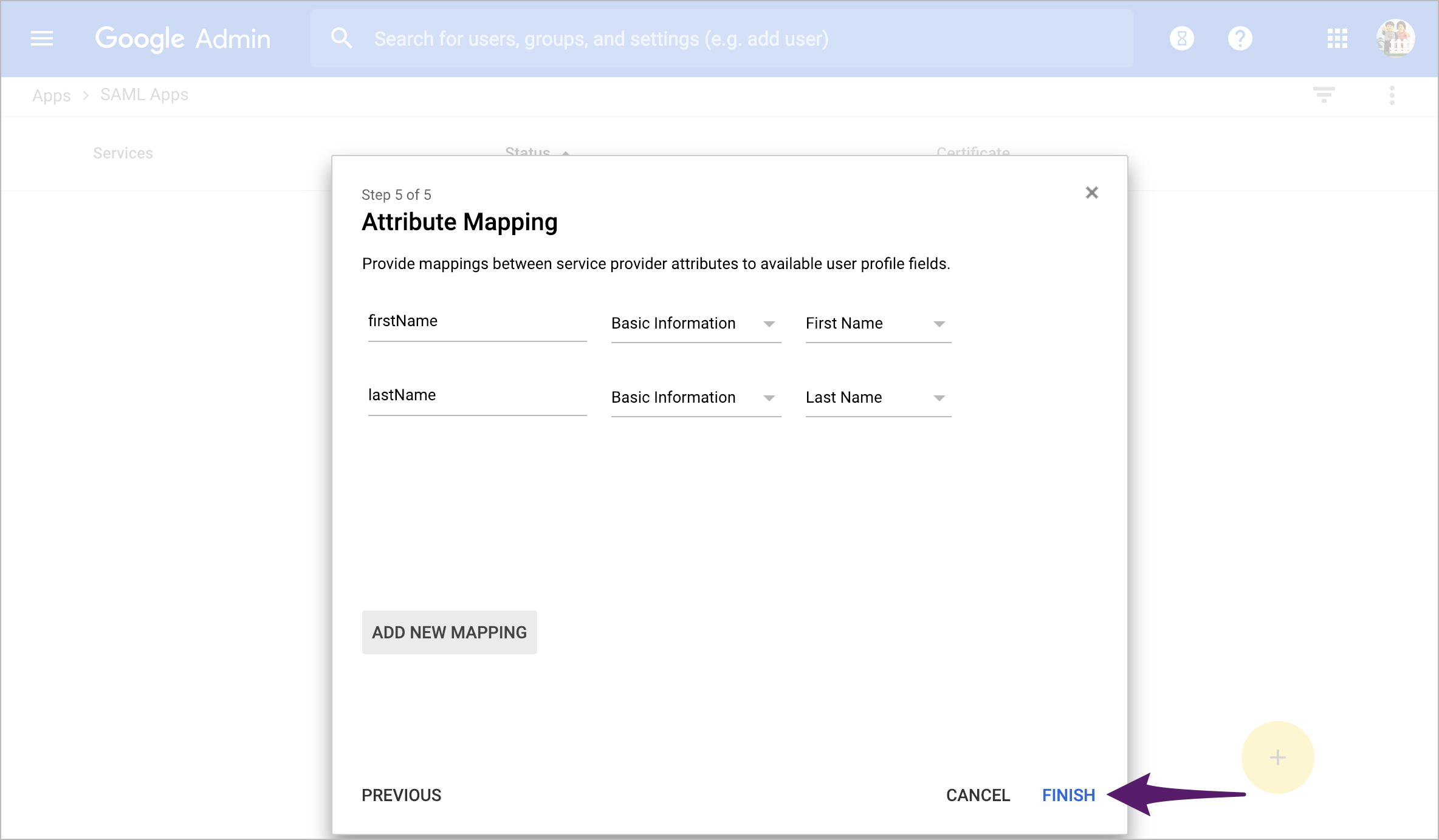 Step 5: Map optional attributes