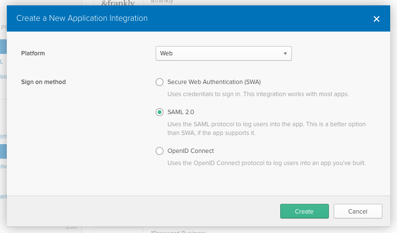 Creating an Okta Application
